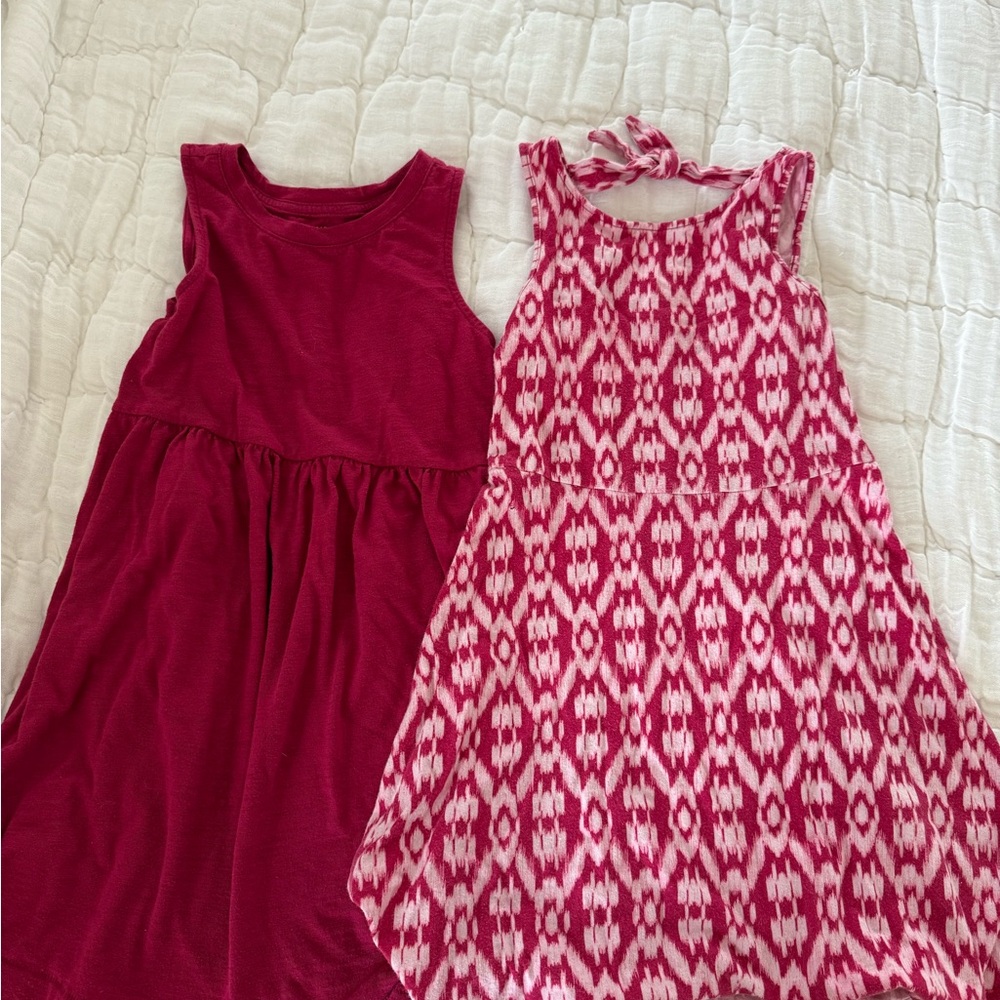 Old Navy Kids Dresses in Solid and Patterned Dark Pink